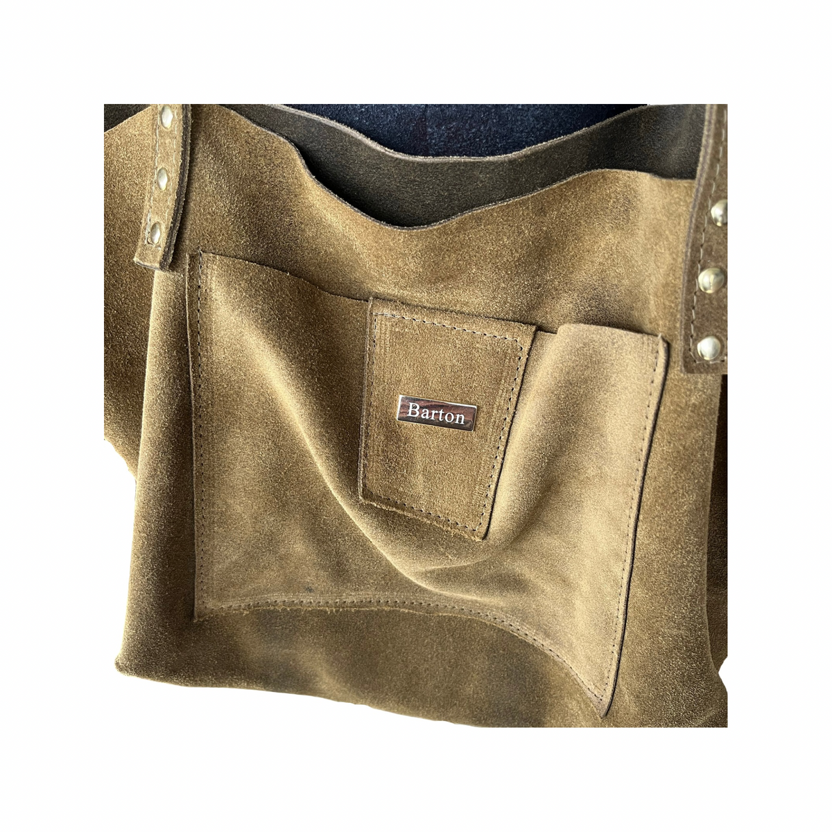 Olive Green Leather Tote